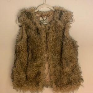 Faux fur vest